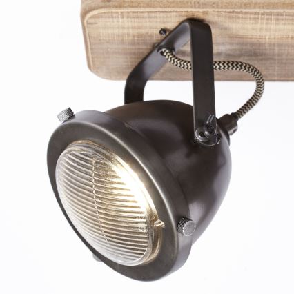 Brilliant - Lámpara de focos CARMEN WOOD 3xGU10/5W/230V marrón