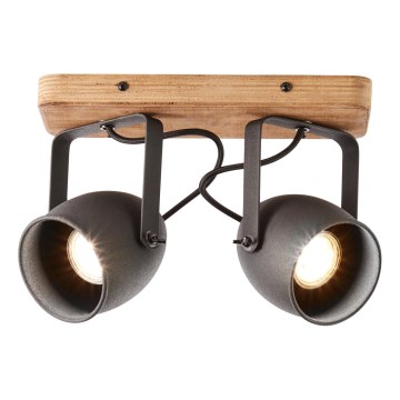 Brilliant - Lámpara de focos CROWTON 2xGU10/6W/230V en pino
