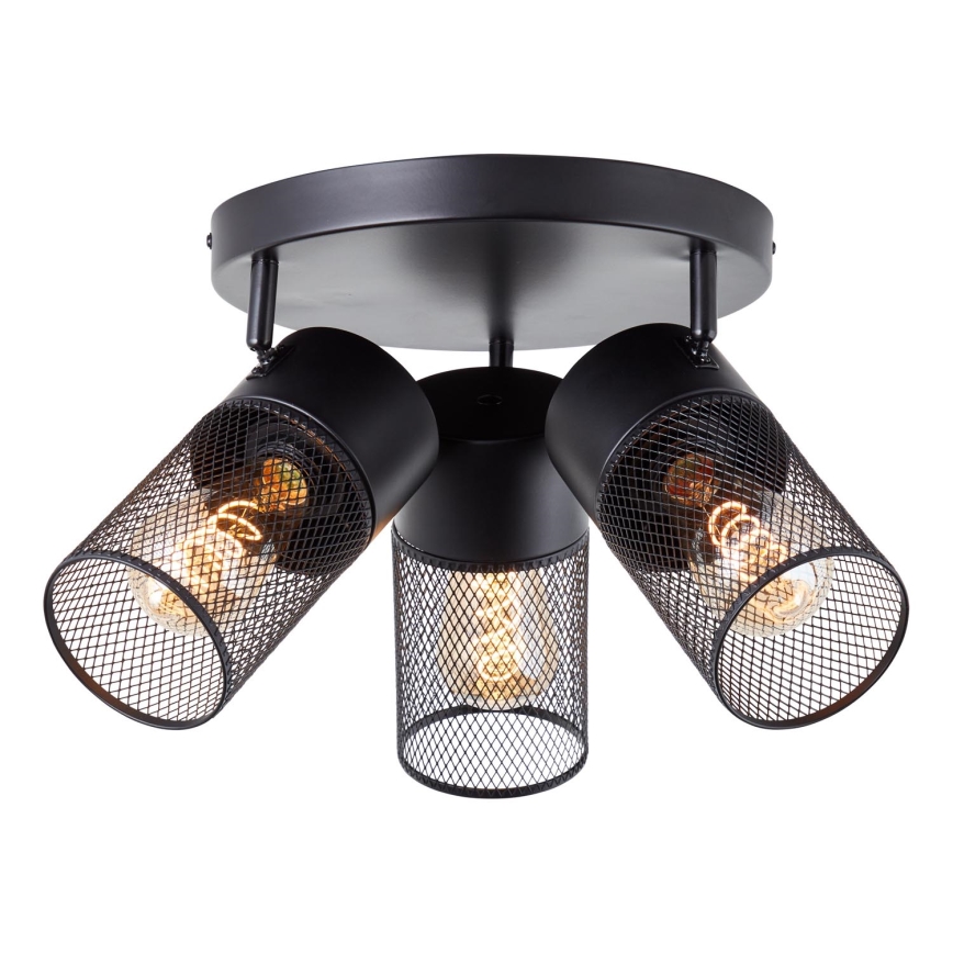 Brilliant - Lámpara de focos KAMOLO 3xE27/40W/230V, negro