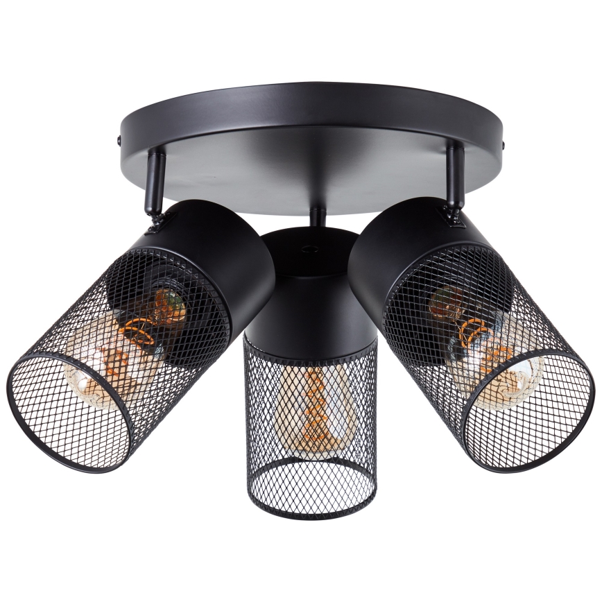 Brilliant - Lámpara de focos KAMOLO 3xE27/40W/230V, negro