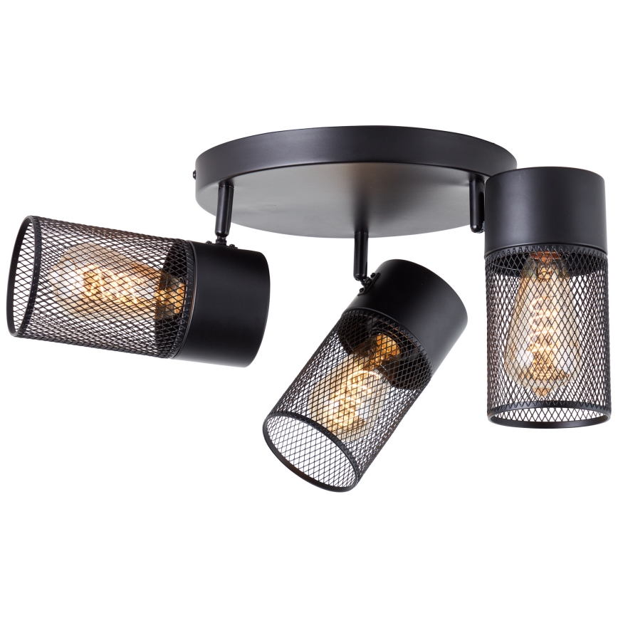 Brilliant - Lámpara de focos KAMOLO 3xE27/40W/230V, negro