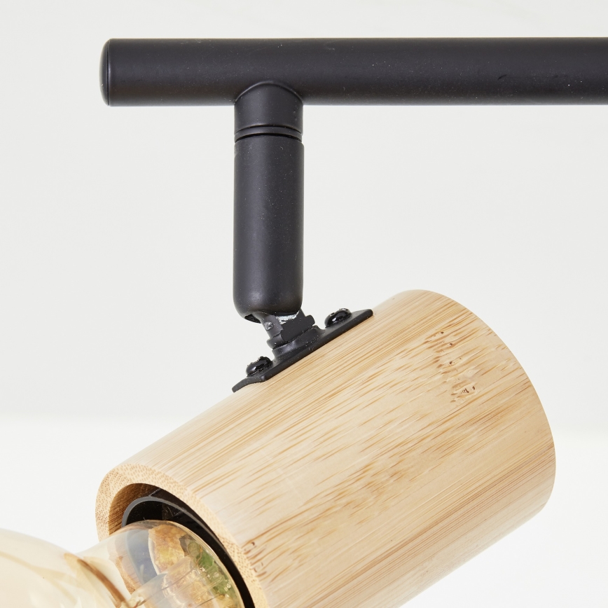 Brilliant - Lámpara de focos KERRY 3xE27/40W/230V negro/bambú