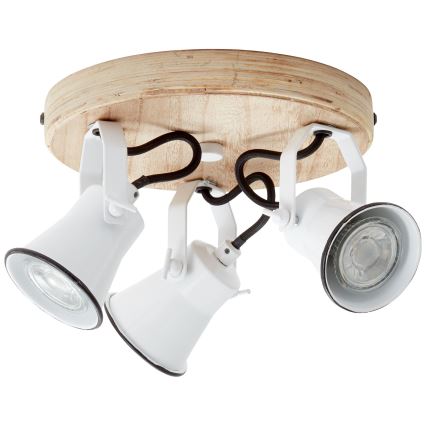 Brilliant - Lámpara de focos SEED 3xGU10/5W/230V blanco/beige