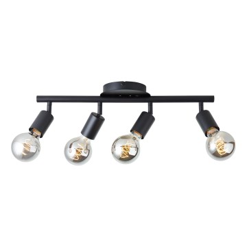 Brilliant - Lámpara de focos TIFFANY 4xE27/28W/230V negra