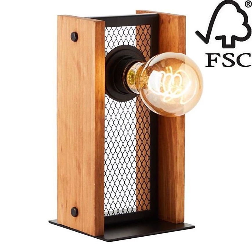 Brilliant - Lámpara de mesa CALANDRA 1xE27/42W/230V pino