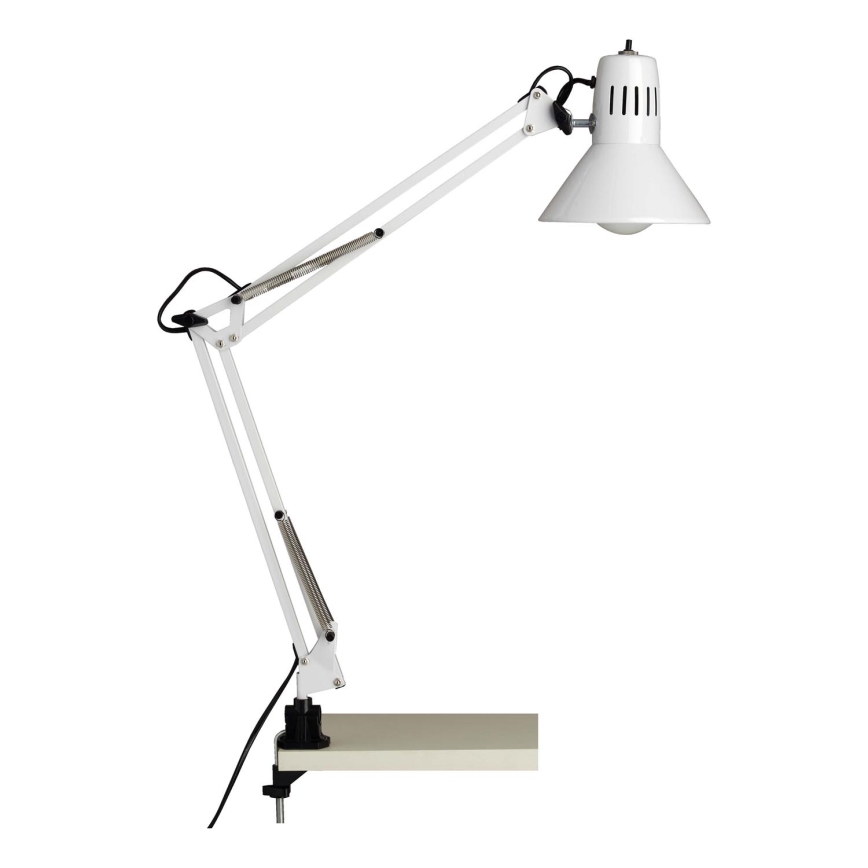 Brilliant - Lámpara de mesa con pinza HOBBY 1xE27/40W/230V blanca