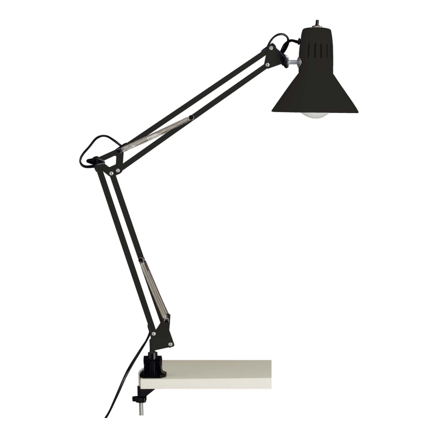 Brilliant - Lámpara de mesa con pinza HOBBY 1xE27/40W/230V negra
