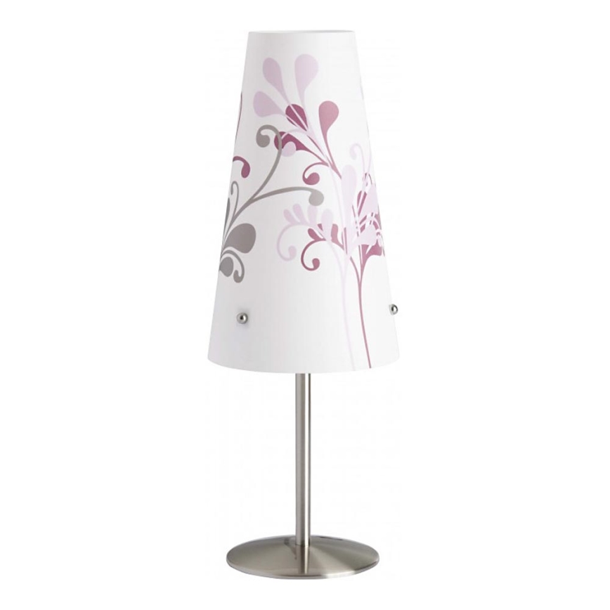 Brilliant - Lámpara de mesa ISI 1xE14/40W/230V blanco/rosa/cromo brillante