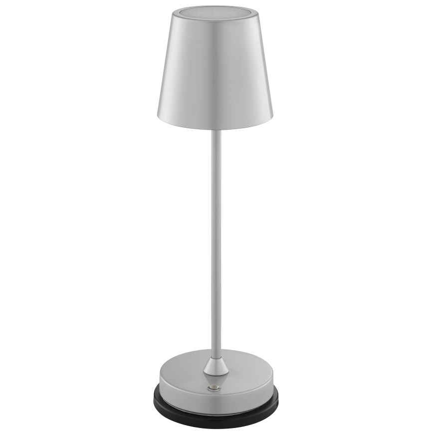 Brilliant - Lámpara de mesa exterior táctil recargable regulable ELORA LED/2,5W/5V 2700K 2600 mAh IP44 plateada