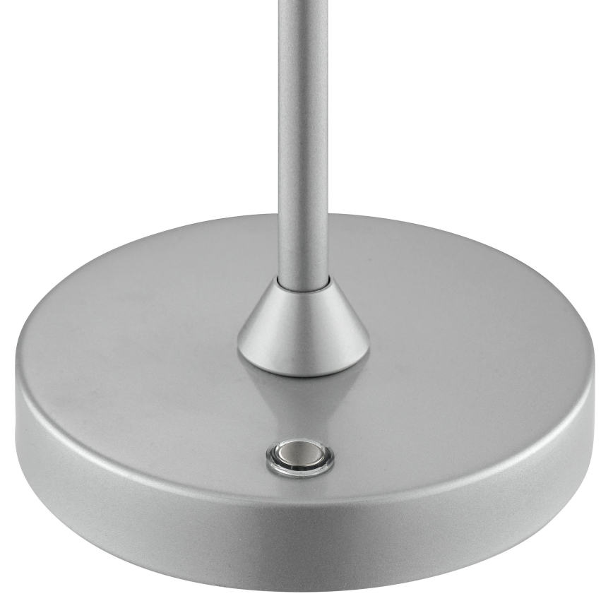 Brilliant - Lámpara de mesa exterior táctil recargable regulable ELORA LED/2,5W/5V 2700K 2600 mAh IP44 plateada