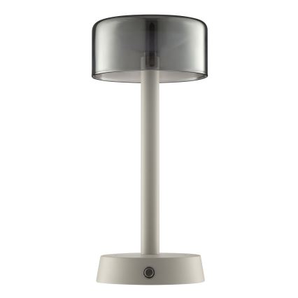 Brilliant - LED Lámpara de mesa para exterior recargable, táctil y regulable RAZOR LED/2,5W/5V 2700K 2600 mAh IP44 gris