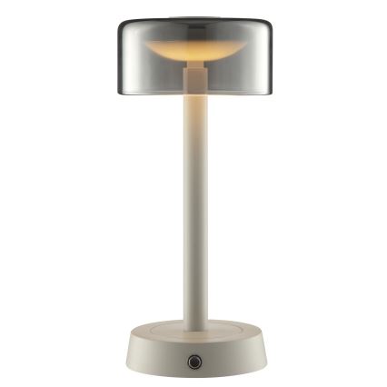 Brilliant - LED Lámpara de mesa para exterior recargable, táctil y regulable RAZOR LED/2,5W/5V 2700K 2600 mAh IP44 gris