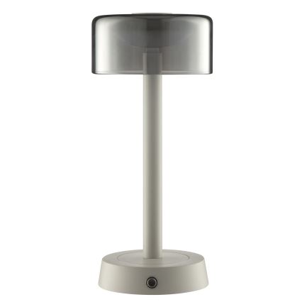 Brilliant - LED Lámpara de mesa para exterior recargable, táctil y regulable RAZOR LED/2,5W/5V 2700K 2600 mAh IP44 gris
