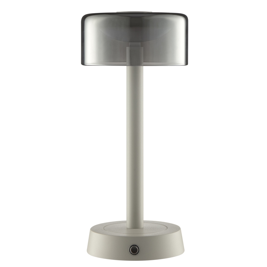 Brilliant - LED Lámpara de mesa para exterior recargable, táctil y regulable RAZOR LED/2,5W/5V 2700K 2600 mAh IP44 gris