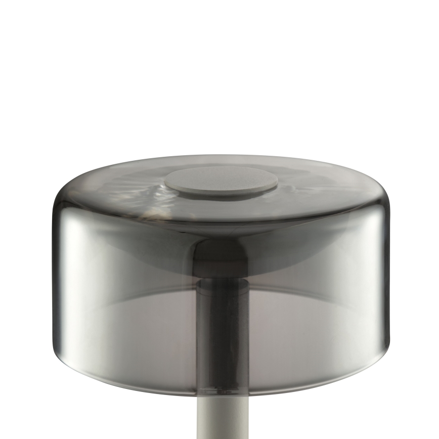 Brilliant - LED Lámpara de mesa para exterior recargable, táctil y regulable RAZOR LED/2,5W/5V 2700K 2600 mAh IP44 gris