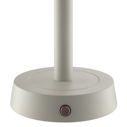 Brilliant - LED Lámpara de mesa para exterior recargable, táctil y regulable RAZOR LED/2,5W/5V 2700K 2600 mAh IP44 gris