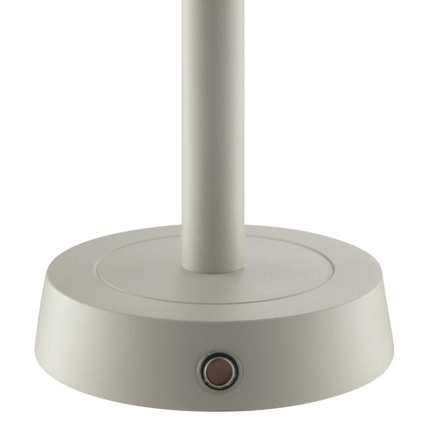Brilliant - LED Lámpara de mesa para exterior recargable, táctil y regulable RAZOR LED/2,5W/5V 2700K 2600 mAh IP44 gris