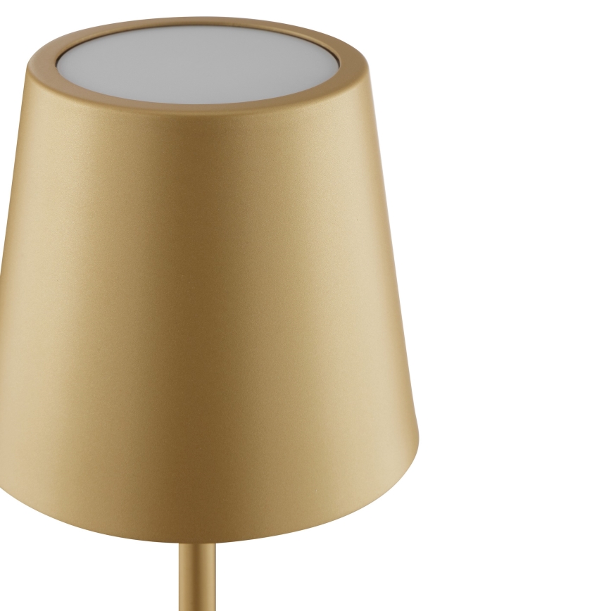 Brilliant - Lámpara de mesa para exterior recargable con control táctil y regulable ELORA LED/2,5W/5V 2700K 2600 mAh IP44 dorada