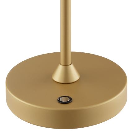 Brilliant - Lámpara de mesa para exterior recargable con control táctil y regulable ELORA LED/2,5W/5V 2700K 2600 mAh IP44 dorada