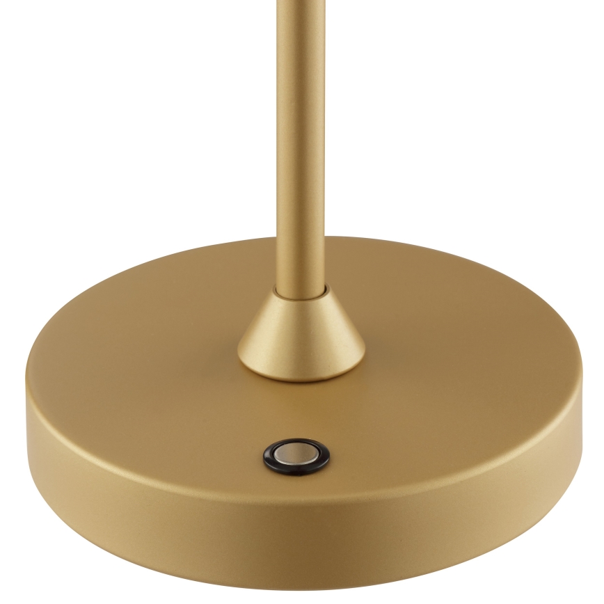 Brilliant - Lámpara de mesa para exterior recargable con control táctil y regulable ELORA LED/2,5W/5V 2700K 2600 mAh IP44 dorada