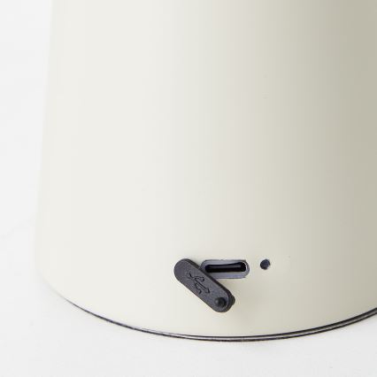 Brilliant - Lámpara de mesa regulable LED táctil MUFFIN LED/3W/5V USB 2600 mAh IP44 crema