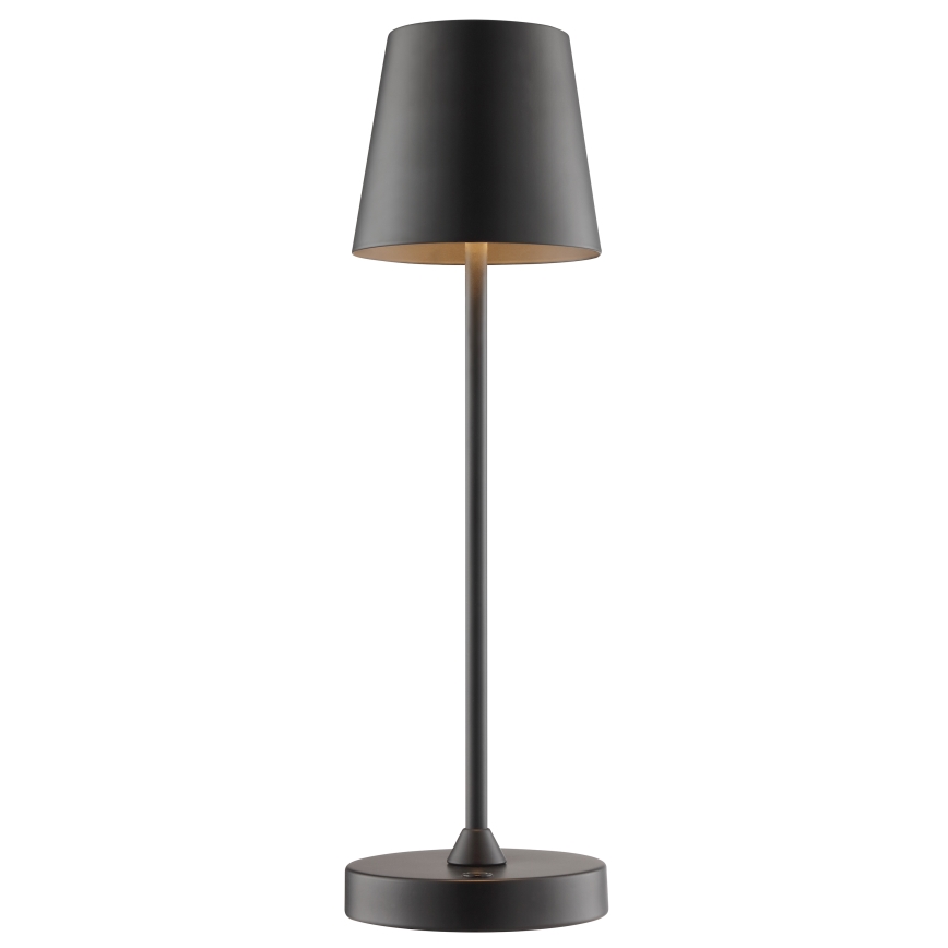 Brilliant - Lámpara de mesa exterior recargable táctil LED regulable ELORA LED/2,5W/5V 2700K 2600 mAh IP44 negra