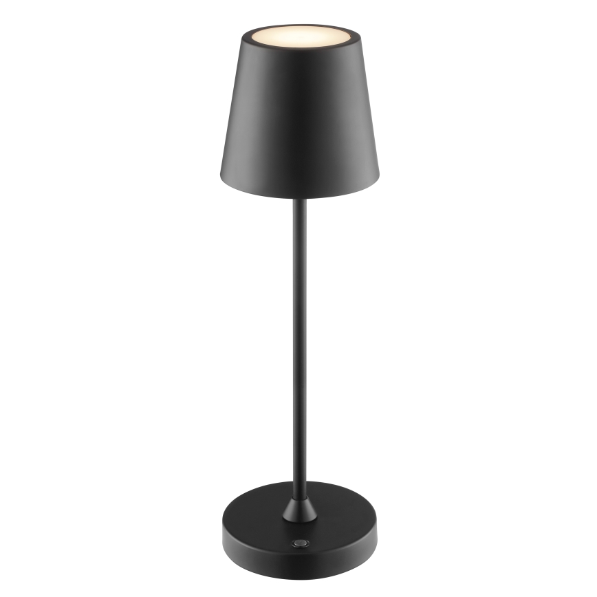Brilliant - Lámpara de mesa exterior recargable táctil LED regulable ELORA LED/2,5W/5V 2700K 2600 mAh IP44 negra