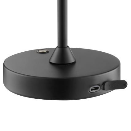 Brilliant - Lámpara de mesa exterior recargable táctil LED regulable ELORA LED/2,5W/5V 2700K 2600 mAh IP44 negra