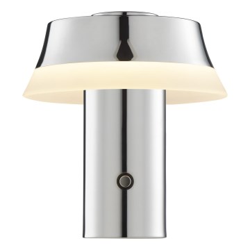 Brilliant - Lámpara de mesa táctil recargable LED regulable KINICH LED/2,5W/5V 2700K 2600 mAh cromo brillante