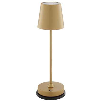 Brilliant - Lámpara de mesa LED regulable, recargable y táctil para exterior ELORA LED/2,5W/5V 2700K 2600 mAh IP44 dorada