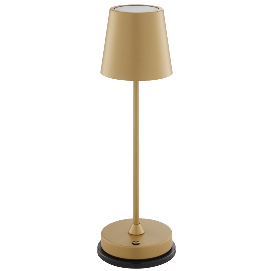 Brilliant - Lámpara de mesa LED regulable, recargable y táctil para exterior ELORA LED/2,5W/5V 2700K 2600 mAh IP44 dorada