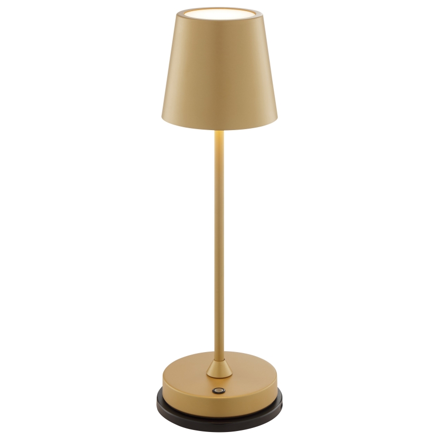 Brilliant - Lámpara de mesa LED regulable, recargable y táctil para exterior ELORA LED/2,5W/5V 2700K 2600 mAh IP44 dorada