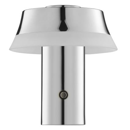 Brilliant - Lámpara de mesa táctil recargable LED regulable KINICH LED/2,5W/5V 2700K 2600 mAh cromo brillante