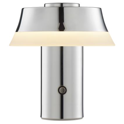 Brilliant - Lámpara de mesa táctil recargable LED regulable KINICH LED/2,5W/5V 2700K 2600 mAh cromo brillante