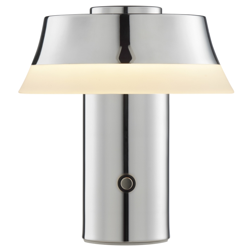 Brilliant - Lámpara de mesa táctil recargable LED regulable KINICH LED/2,5W/5V 2700K 2600 mAh cromo brillante