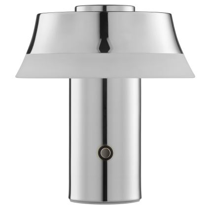 Brilliant - Lámpara de mesa táctil recargable LED regulable KINICH LED/2,5W/5V 2700K 2600 mAh cromo brillante