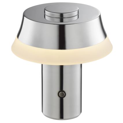 Brilliant - Lámpara de mesa táctil recargable LED regulable KINICH LED/2,5W/5V 2700K 2600 mAh cromo brillante