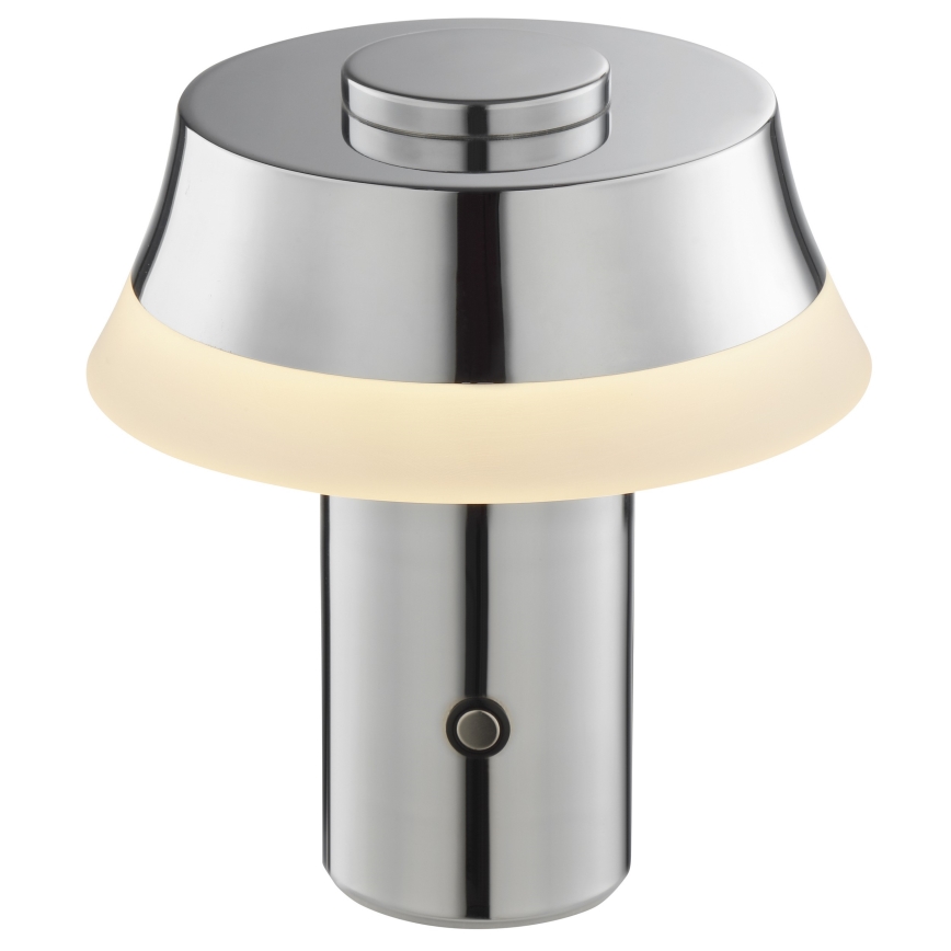 Brilliant - Lámpara de mesa táctil recargable LED regulable KINICH LED/2,5W/5V 2700K 2600 mAh cromo brillante
