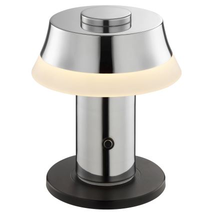 Brilliant - Lámpara de mesa táctil recargable LED regulable KINICH LED/2,5W/5V 2700K 2600 mAh cromo brillante