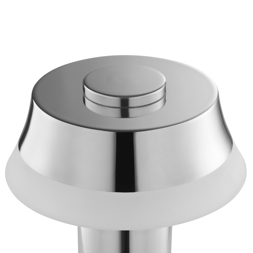 Brilliant - Lámpara de mesa táctil recargable LED regulable KINICH LED/2,5W/5V 2700K 2600 mAh cromo brillante