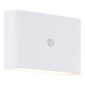 Brilliant - Lámpara de pared exterior recargable con sensor XINO LED/3W/5V 3600 mAh IP44 blanca