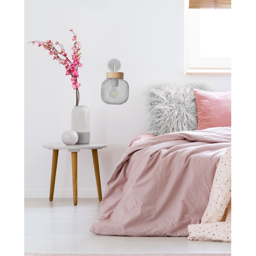 Brilliant - Lámpara de pared GIADA 1xE27/40W/230V gris