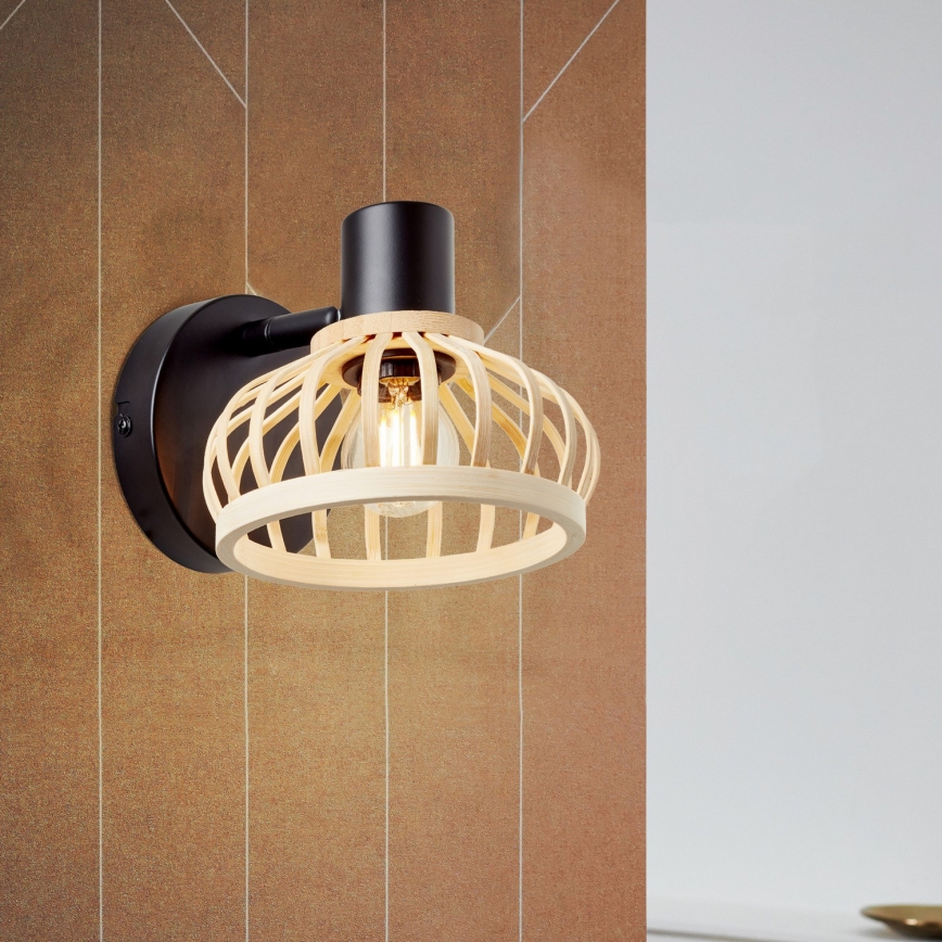 Brilliant - Lámpara de pared NORAH 1xE14/28W/230V bambú