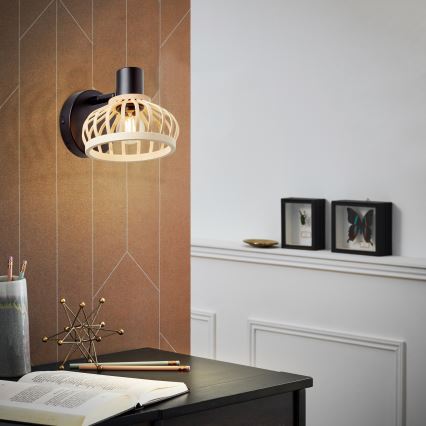 Brilliant - Lámpara de pared NORAH 1xE14/28W/230V bambú