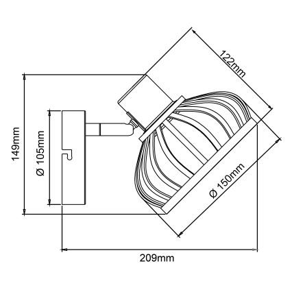 Brilliant - Lámpara de pared NORAH 1xE14/28W/230V bambú