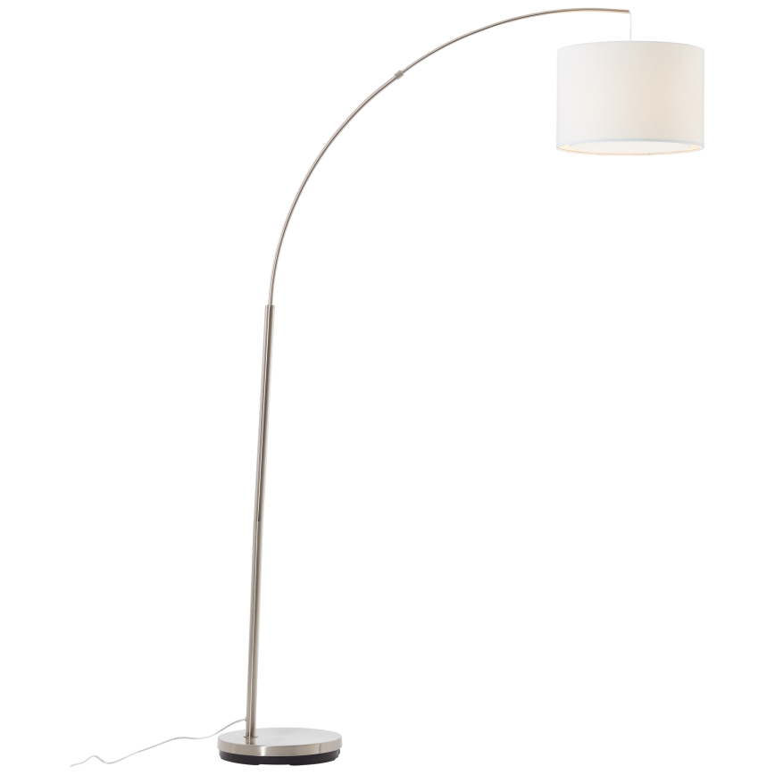 Brilliant - Lámpara de pie CLARIE 1xE27/60W/230V cromo mate/blanco