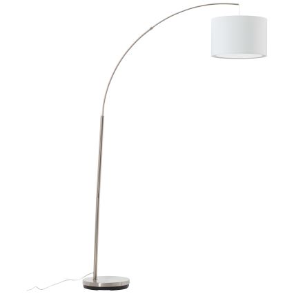 Brilliant - Lámpara de pie CLARIE 1xE27/60W/230V cromo mate/blanco