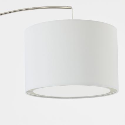 Brilliant - Lámpara de pie CLARIE 1xE27/60W/230V cromo mate/blanco