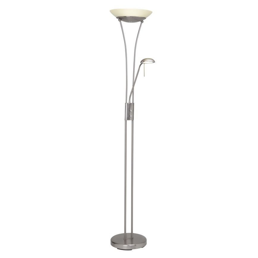 Brilliant - Lámpara de pie LED regulable FINN 2xLED/13W/230V cromo mate