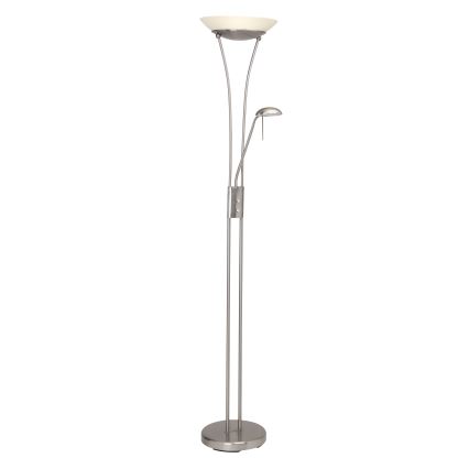 Brilliant - Lámpara de pie LED regulable FINN 2xLED/13W/230V cromo mate